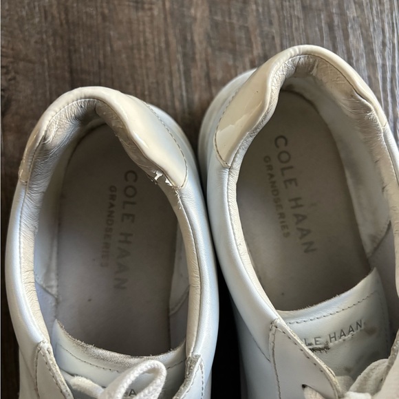 Cole Haan Classic White Lace-Up Sneakers - Picture 3 of 6